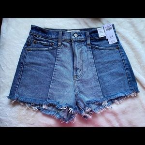 NEW size 27 Abercrombie and Fitch color block denim shorts